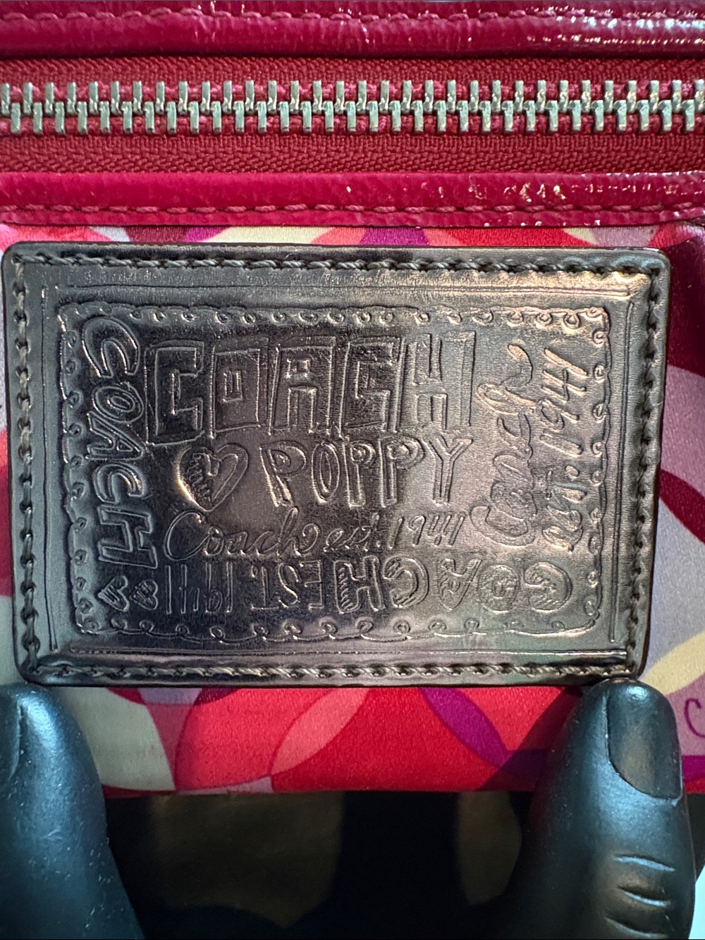 COACH Poppy Y2K Op Art Optic Wristlet Wallet - Picture 8 of 14